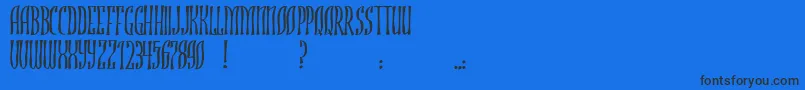 JmhRojo Font – Black Fonts on Blue Background