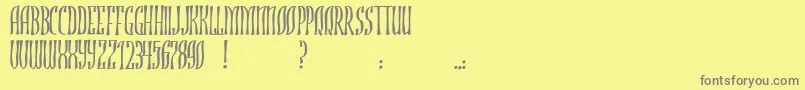 JmhRojo Font – Gray Fonts on Yellow Background