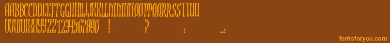 JmhRojo Font – Orange Fonts on Brown Background