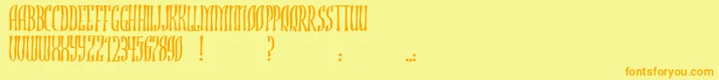 JmhRojo Font – Orange Fonts on Yellow Background