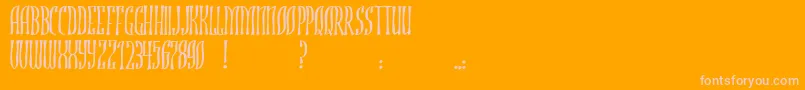 JmhRojo-Schriftart – Rosa Schriften auf orangefarbenem Hintergrund