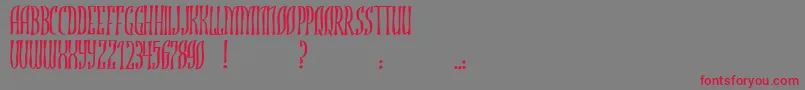 フォントJmhRojo – 赤い文字の灰色の背景