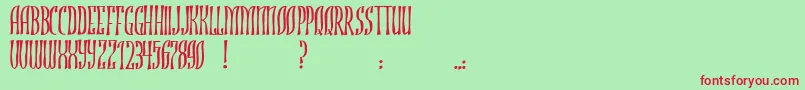 JmhRojo Font – Red Fonts on Green Background