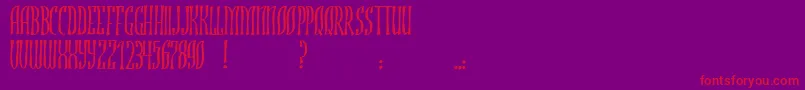 JmhRojo Font – Red Fonts on Purple Background