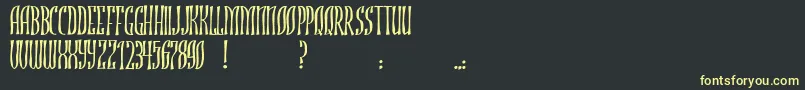 JmhRojo Font – Yellow Fonts on Black Background