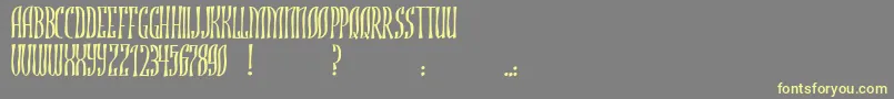 JmhRojo Font – Yellow Fonts on Gray Background