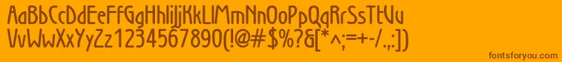WienlightDemibold Font – Brown Fonts on Orange Background