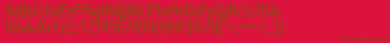 WienlightDemibold Font – Brown Fonts on Red Background