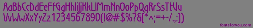 WienlightDemibold Font – Purple Fonts on Gray Background