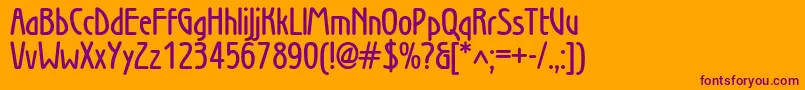 En savoir plus sur la police WienlightDemibold Police WienlightDemibold – polices violettes sur fond orange