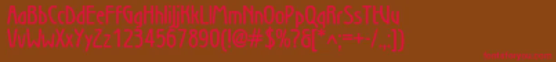 WienlightDemibold Font – Red Fonts on Brown Background