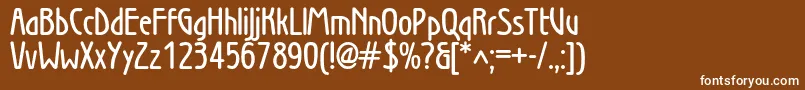 フォントWienlightDemibold – 茶色の背景に白い文字
