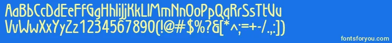 WienlightDemibold Font – Yellow Fonts on Blue Background