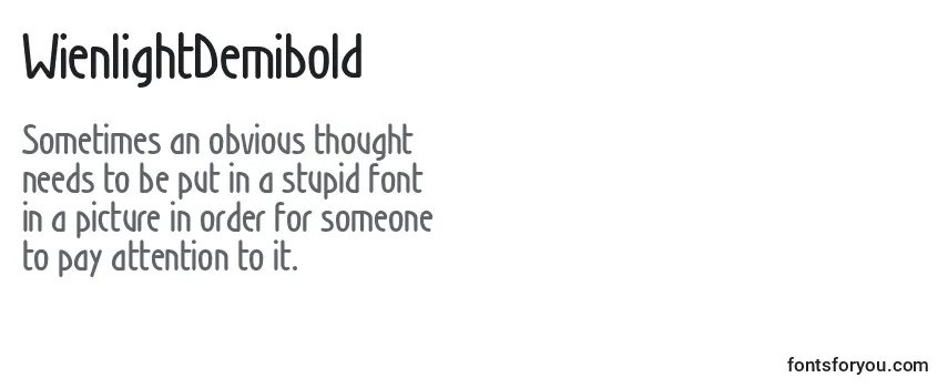 Review of the WienlightDemibold Font