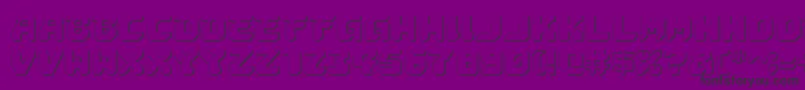 Шрифт Astropolis3D – чёрные шрифты на фиолетовом фоне