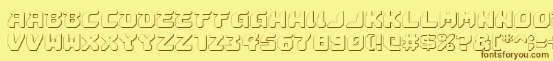 Astropolis3D Font – Brown Fonts on Yellow Background