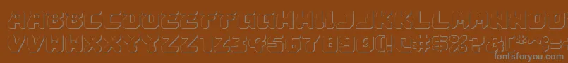 Astropolis3D Font – Gray Fonts on Brown Background