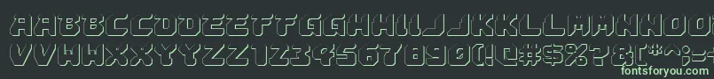 Astropolis3D Font – Green Fonts on Black Background