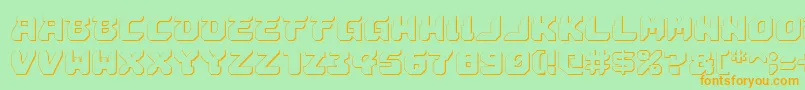 Astropolis3D Font – Orange Fonts on Green Background