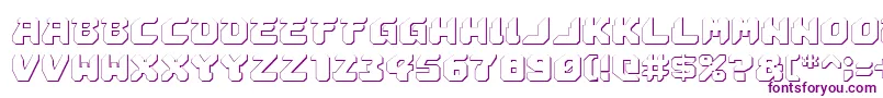 Astropolis3D-Schriftart – Violette Schriften auf weißem Hintergrund