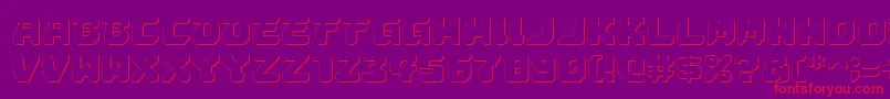 Astropolis3D Font – Red Fonts on Purple Background