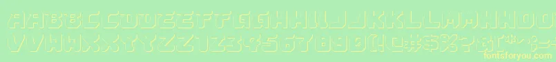 Astropolis3D Font – Yellow Fonts on Green Background