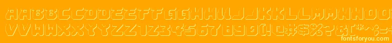 Astropolis3D Font – Yellow Fonts on Orange Background