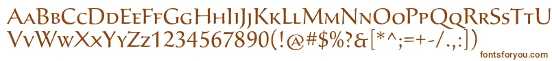 SavaproRegular-fontti – ruskeat fontit valkoisella taustalla