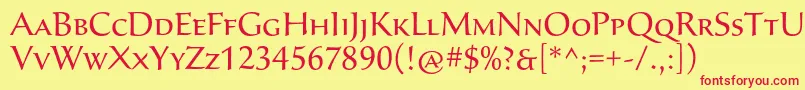 SavaproRegular Font – Red Fonts on Yellow Background