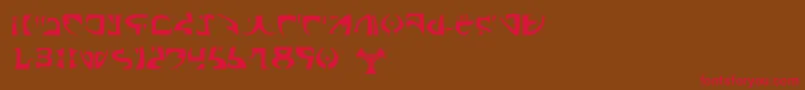 SpaceEncounter Font – Red Fonts on Brown Background