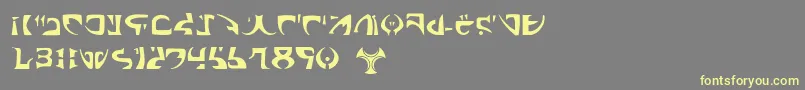 SpaceEncounter Font – Yellow Fonts on Gray Background