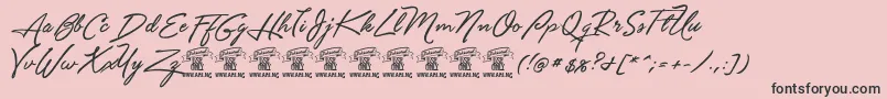 Unthriftfirpersonal Font – Black Fonts on Pink Background