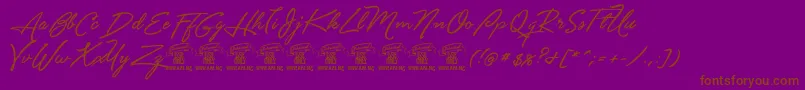 Unthriftfirpersonal Font – Brown Fonts on Purple Background