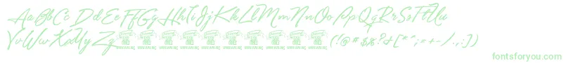 Unthriftfirpersonal Font – Green Fonts on White Background