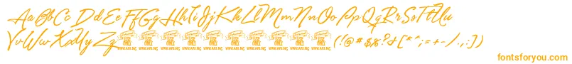 Unthriftfirpersonal Font – Orange Fonts on White Background