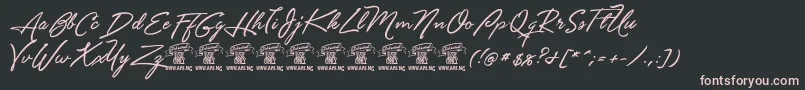 Unthriftfirpersonal Font – Pink Fonts on Black Background