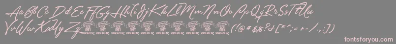 Unthriftfirpersonal Font – Pink Fonts on Gray Background
