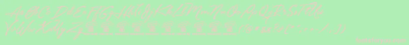 Unthriftfirpersonal Font – Pink Fonts on Green Background