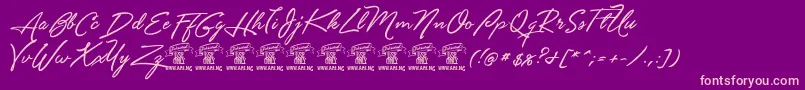 Unthriftfirpersonal Font – Pink Fonts on Purple Background