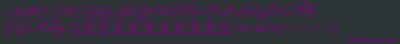 Unthriftfirpersonal Font – Purple Fonts on Black Background