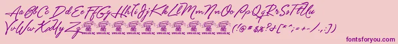 Unthriftfirpersonal Font – Purple Fonts on Pink Background