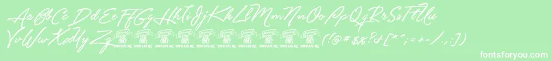 Unthriftfirpersonal Font – White Fonts on Green Background