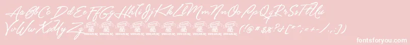 Unthriftfirpersonal Font – White Fonts on Pink Background