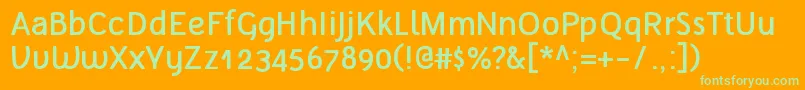 TelluralAlt Font – Green Fonts on Orange Background