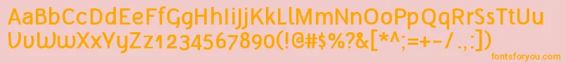 TelluralAlt Font – Orange Fonts on Pink Background