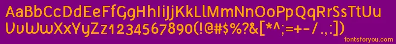 TelluralAlt Font – Orange Fonts on Purple Background