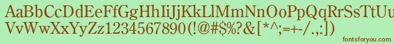 Agcenturionc Font – Brown Fonts on Green Background