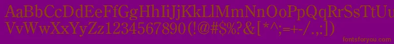 Agcenturionc Font – Brown Fonts on Purple Background