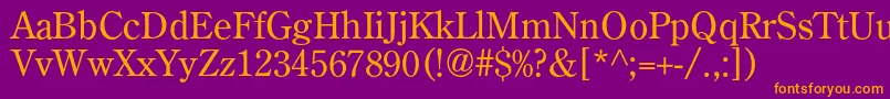 Agcenturionc Font – Orange Fonts on Purple Background