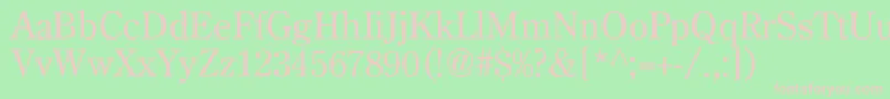 Agcenturionc Font – Pink Fonts on Green Background